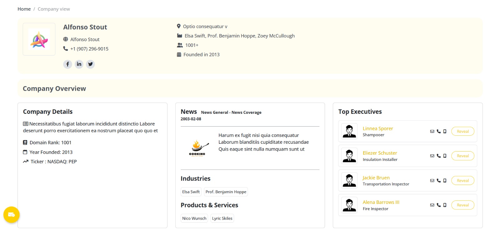 Dashboard preview